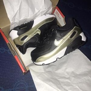 Nike Air Max 90 LTR 'Black Metallic Gold Star' CD6868-008 TD Size 8c